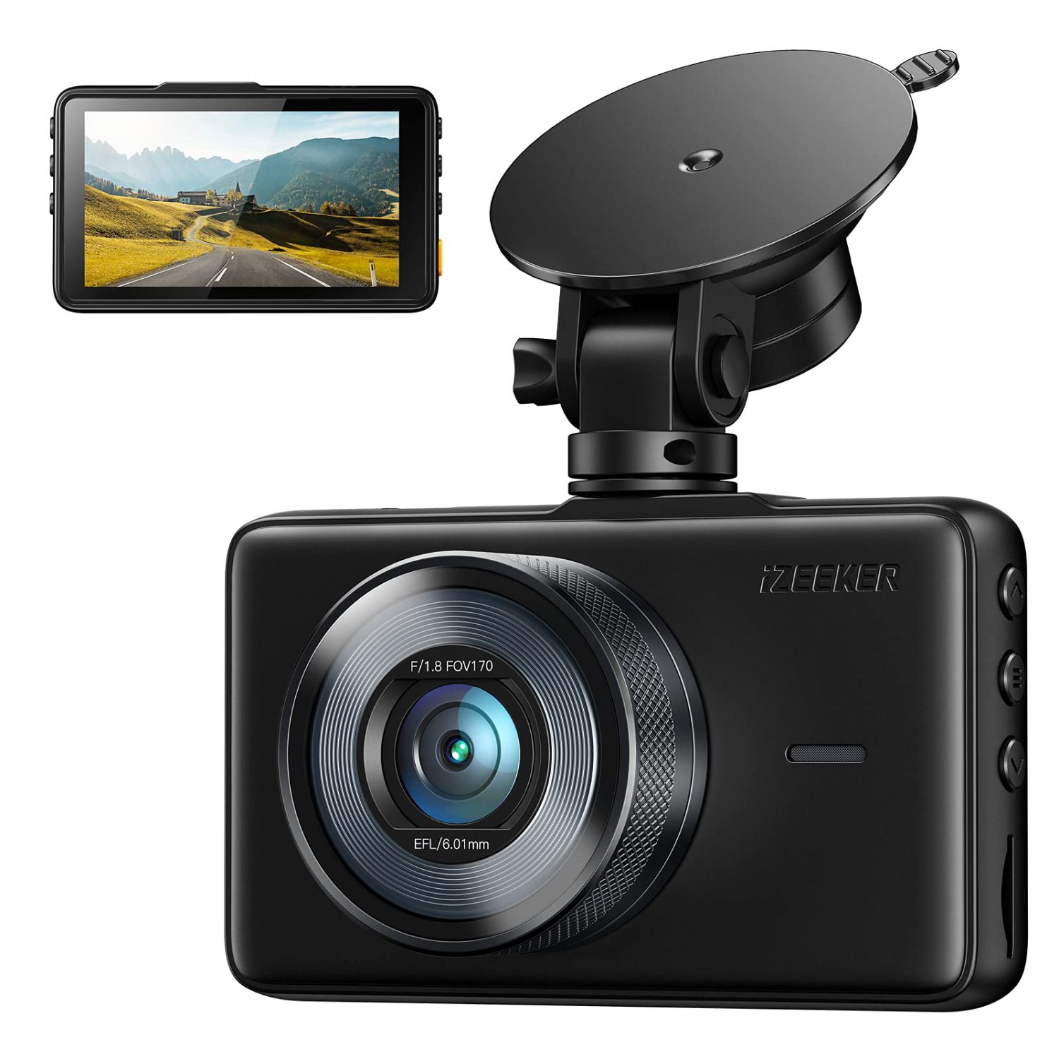 iZEEKER Dash Cam 1080P, Dash Camera for Cars with Night Vision, WDR, 3 Inch LCD Display Car Driving 