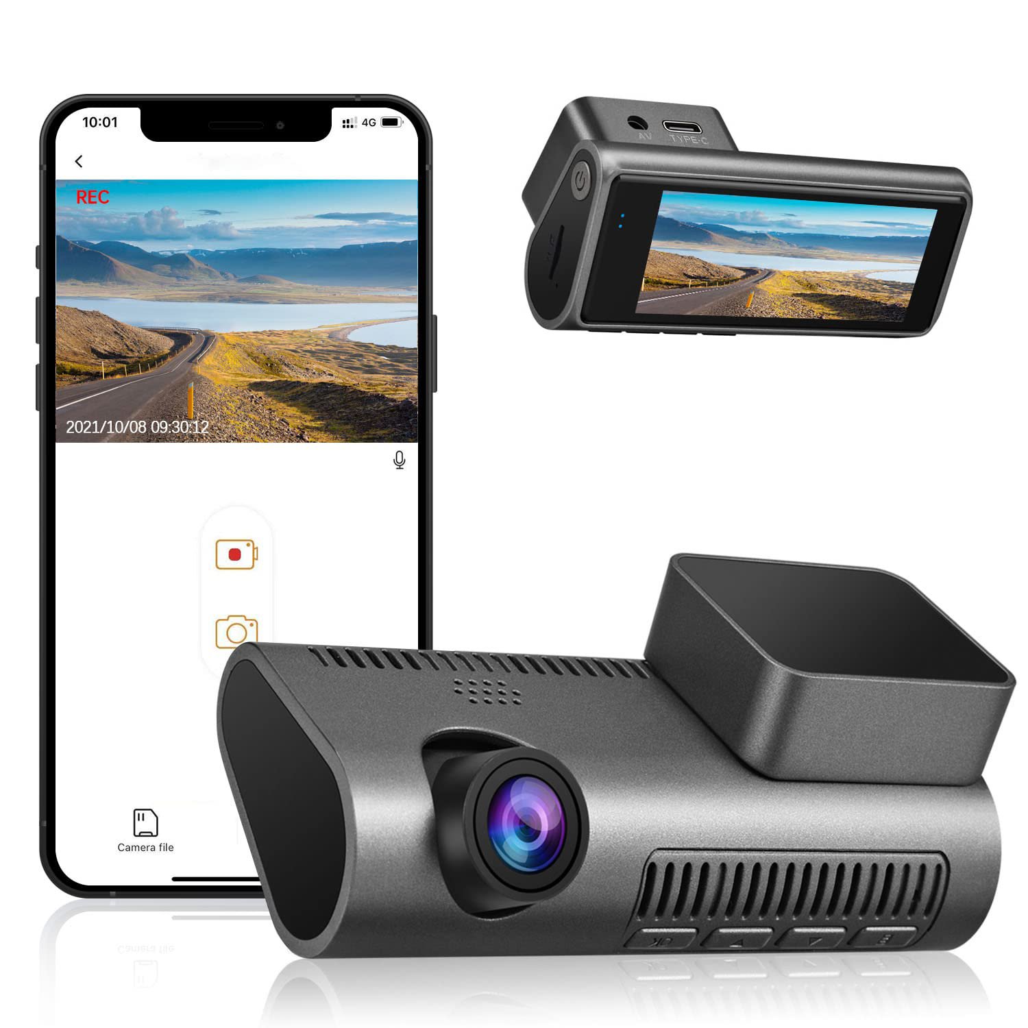 Dash Cam 4K WiFi Ultra HD 2160P Car Dash Cam Front, Dash Camera for Cars Dashboard Camera Recorder w