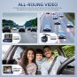 Dash-Cam-Front-and-Inside Video Recorder Rear Camera 1080P Dashcam with 4 inches, Super Night Vision