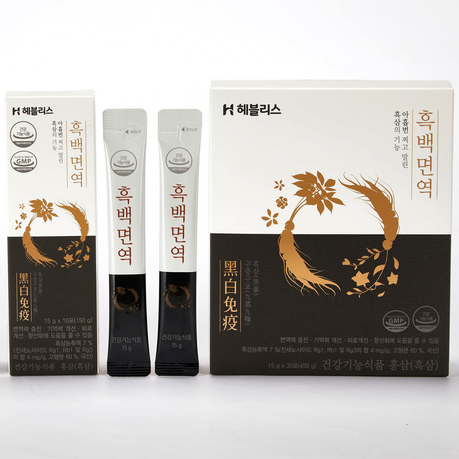 Black & White Immune, Black Ginseng and White Platycodon from Korea, Asian Panax Ginseng Extract, Bo