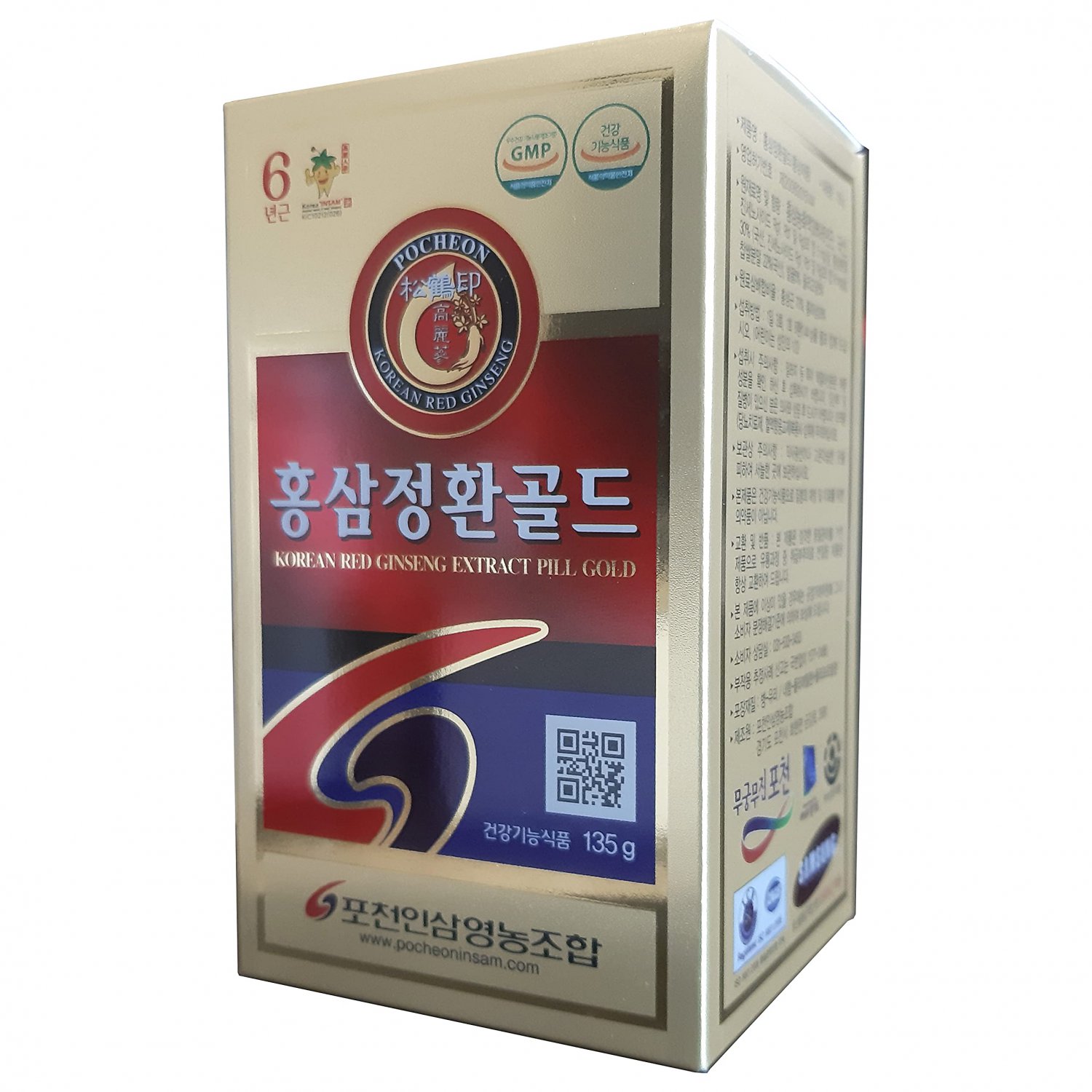 Pocheon 135g Korean 6Years Panax Red Ginseng Pills, 68% Ginseng Roots Extract