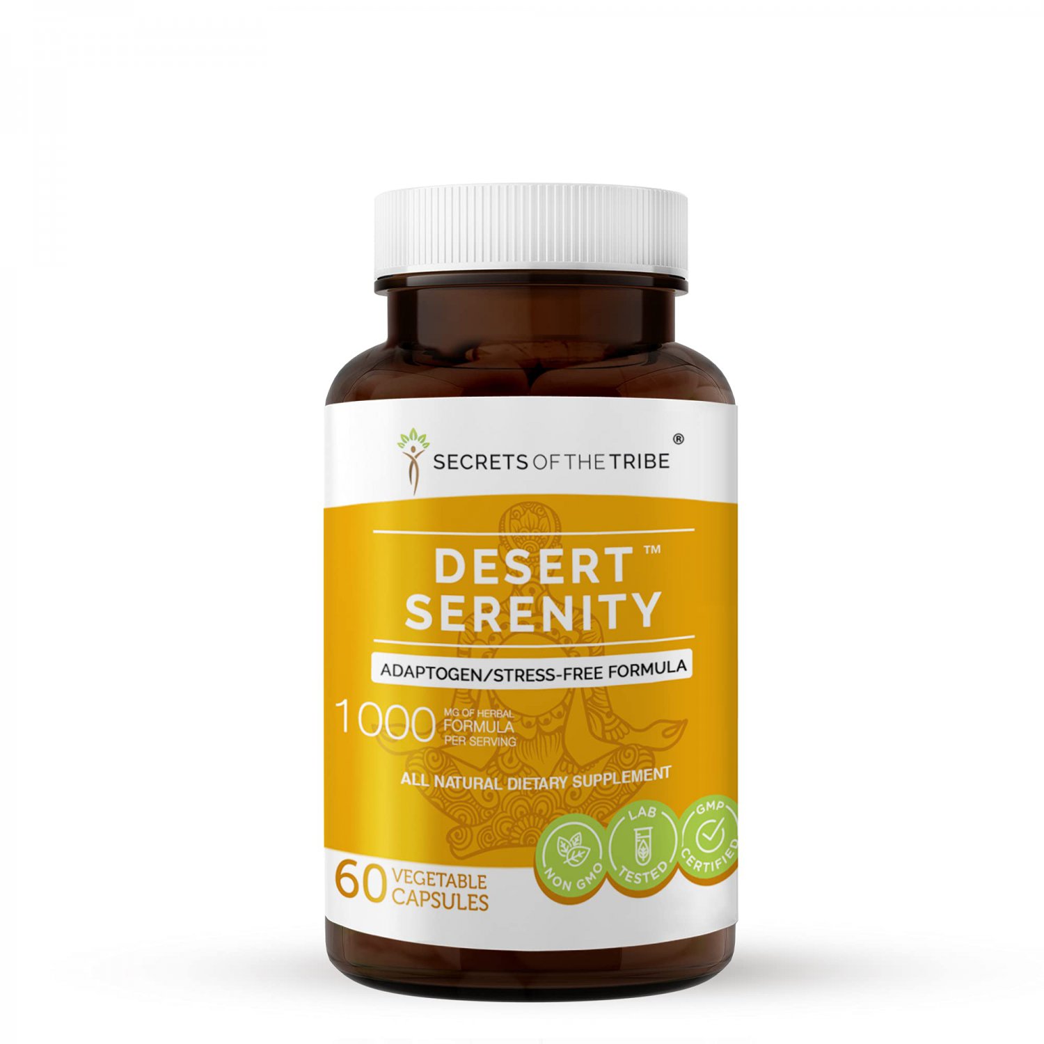 Desert Serenity, 60 Capsules, 1000 mg, Eleuthero, Korean Red Ginseng, Ashwagandha, Chamomile, Rhodio