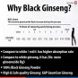 GeumHeuk Korean Black Panax Ginseng Capsule 1000mg Supplement - 90 Vegan Capsules Non GMO, High Gins