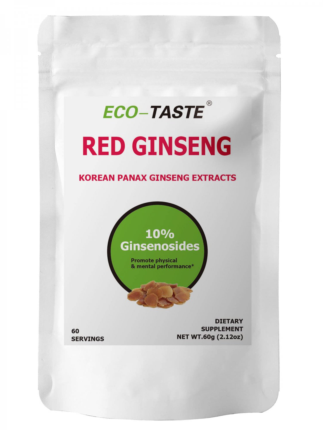 Red Ginseng Root Extract Powder-Korean Panax, 10% Ginsenosides, 60g