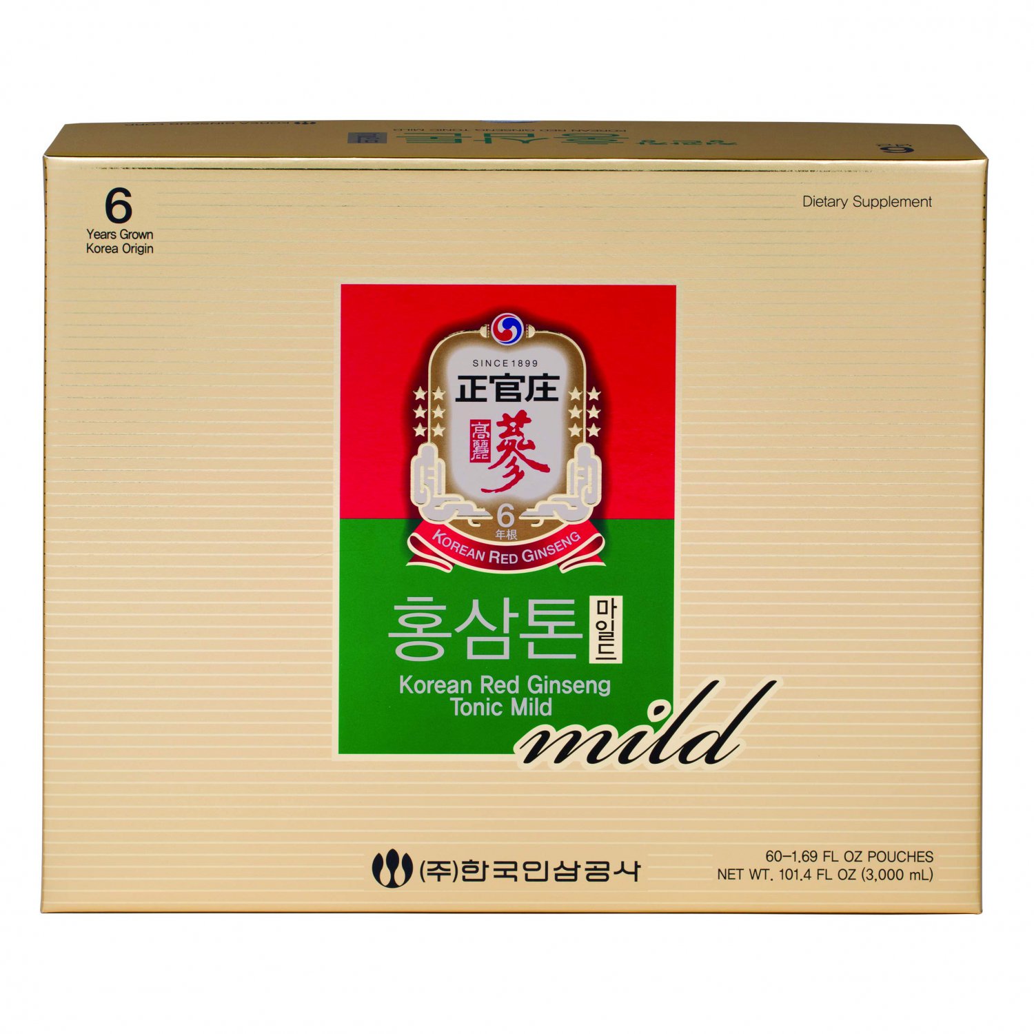 CheongKwanJang [Korean Red Ginseng Extract Tonic Mild] Extract Tonic Pouches, Mild Formula with Dail