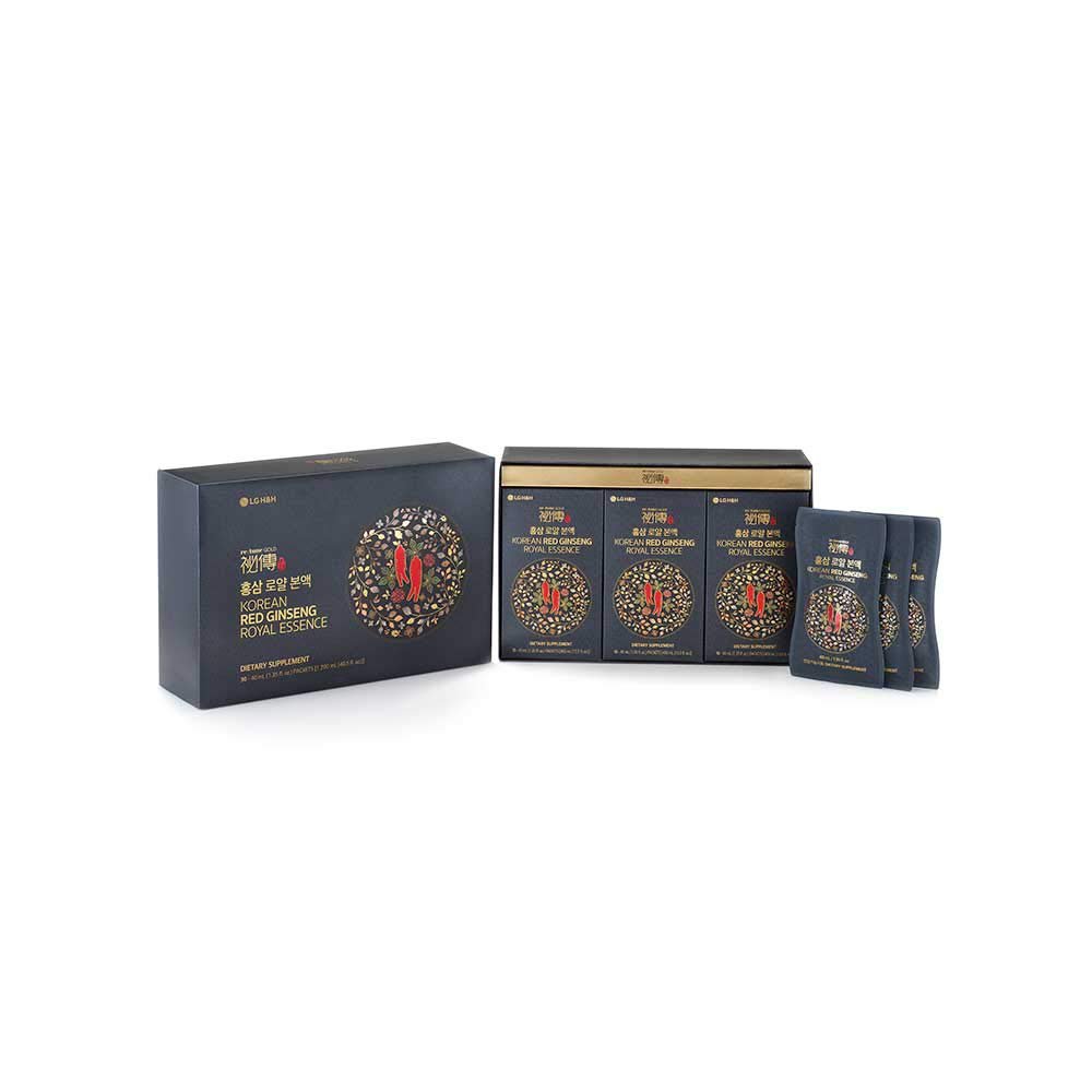 LG H&H re:tune Gold Vision Red Ginseng Royal Essence I 100% Korean Red Ginseng Extract, Portable Pou