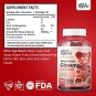 Wild & Organic Korean Panax Red Ginseng Gummies - Energy & Brain Supplements Gummy Vitamins - Memory