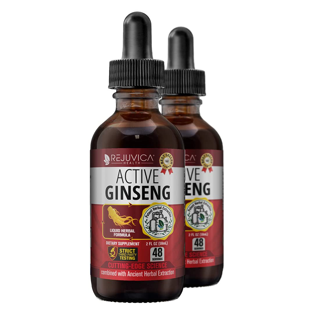 Active Ginseng Korean Red Panax Ginseng with Natural Ginsenosides - Liquid Delivery for Better Absor