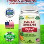 Red Korean Panax Ginseng (1000mg Max Strength) 180 Capsules Root Extract Complex, Asian Powder Suppl