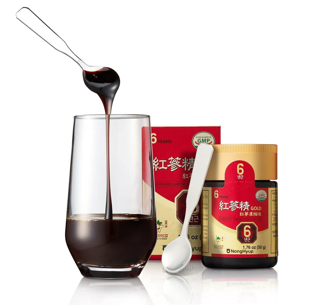 Hansamin Korean Red Ginseng Extract Gold Tea (50g)| Natural Supplement for Men & Women | 6-Year Old 
