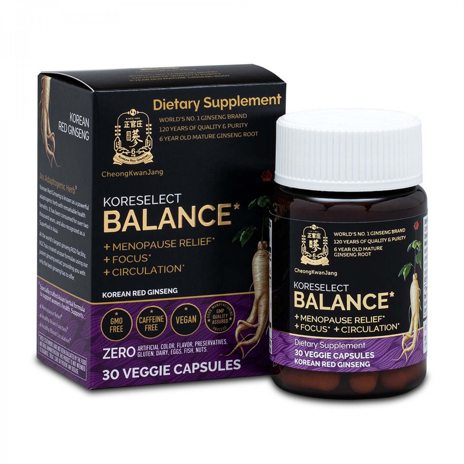 KORESELECT Women's Balance - Hormone Balance for Women, Menopause Supplements Korean Red Panax Ginse