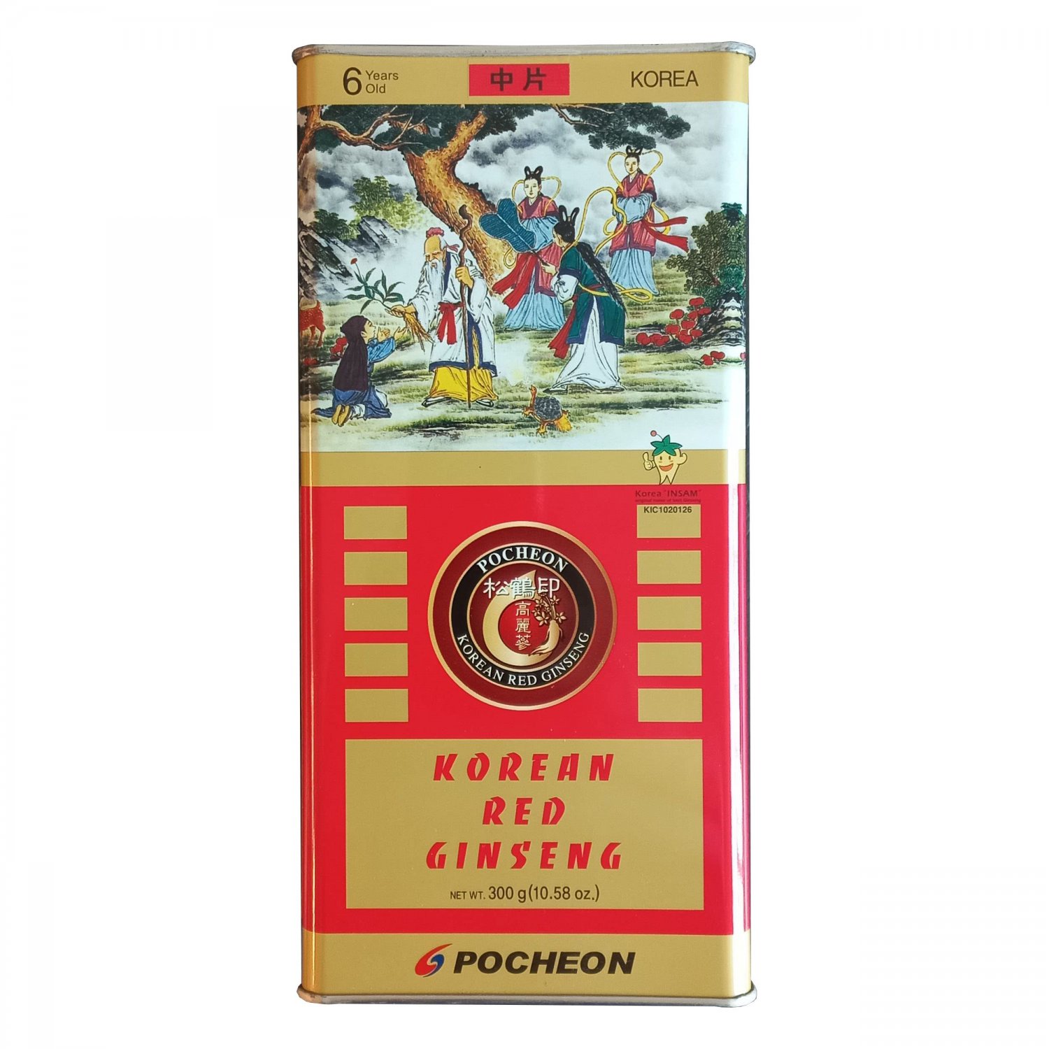 Pocheon 300g Korean Canned Dried Panax Red Ginseng 6 Years Cut Grade 300-Middle (21~29 Roots)
