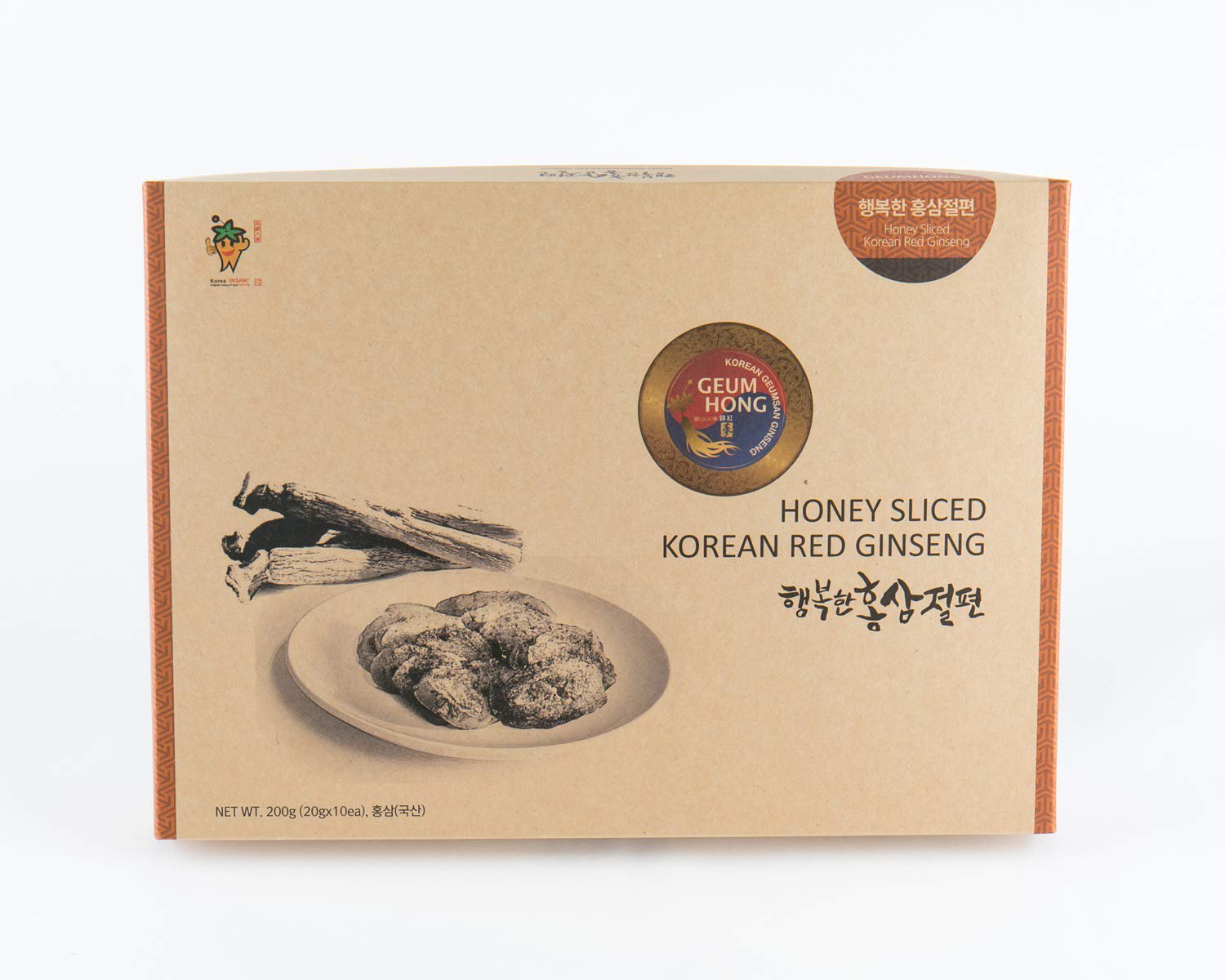 Korean (Panax) Red Ginseng Honey Sliced 200g - Premium Quality Ginseng. Enhance Immunity, Mental Per