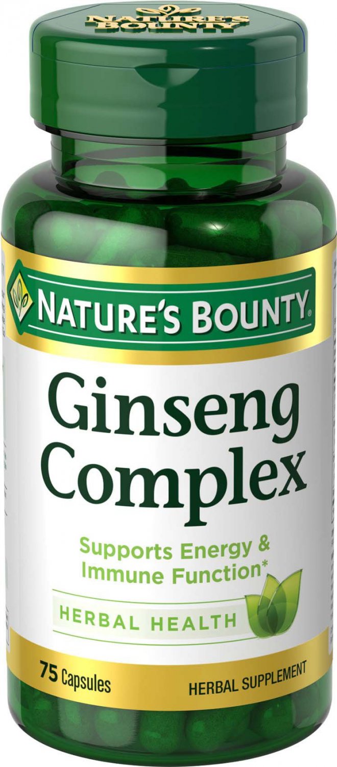 Ginseng by Nature's Bounty, Ginseng Complex Capsules Supports Vitality & Immune Function, 75 Capsule