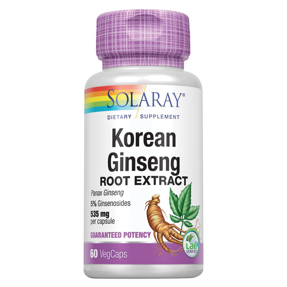 Solaray Korean Ginseng Root Extract | Healthy Stress, Energy & Physical Endurance Support | Vegan, N