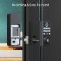Smart Keyless Entry Door Lock, Hornbill Electronic Fingerprint Deadbolt Door Lock with Keypads, 100 