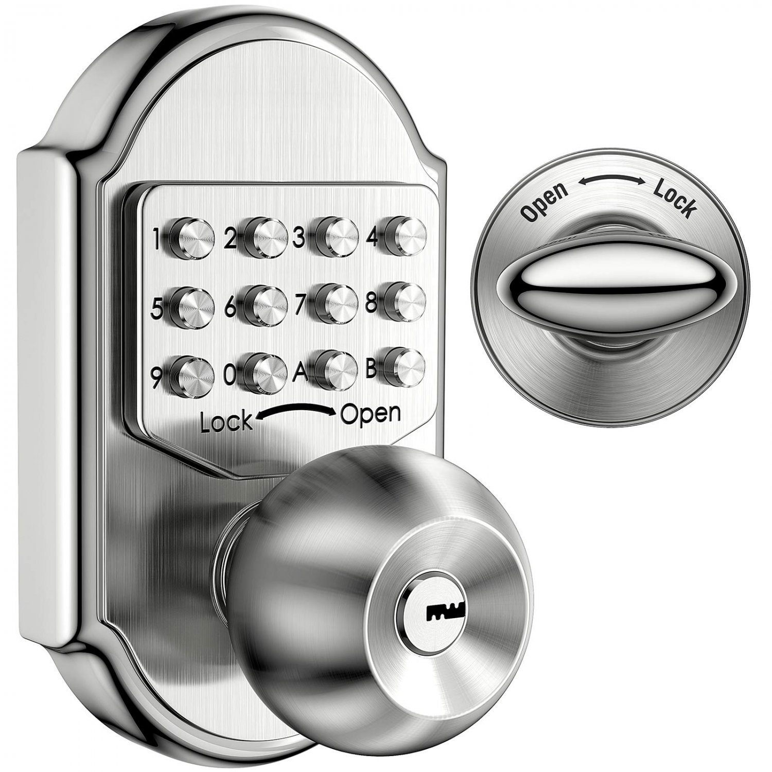 Megaflint Keyless Entry Door Lock Deadbolt Keypad Mechanical Stainless Steel (Pass Code or Key ) 100
