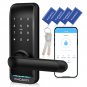 KUCACCI Keyless Entry Door Lock, Smart Door Lock Door Knob with Keypad Door Lock with Handle, Smart