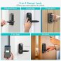 Fingerprint Smart Lock Door Handle, Hornbill 9-in-1 Keyless Entry Keypad Digital Door Lock, Smart Lo