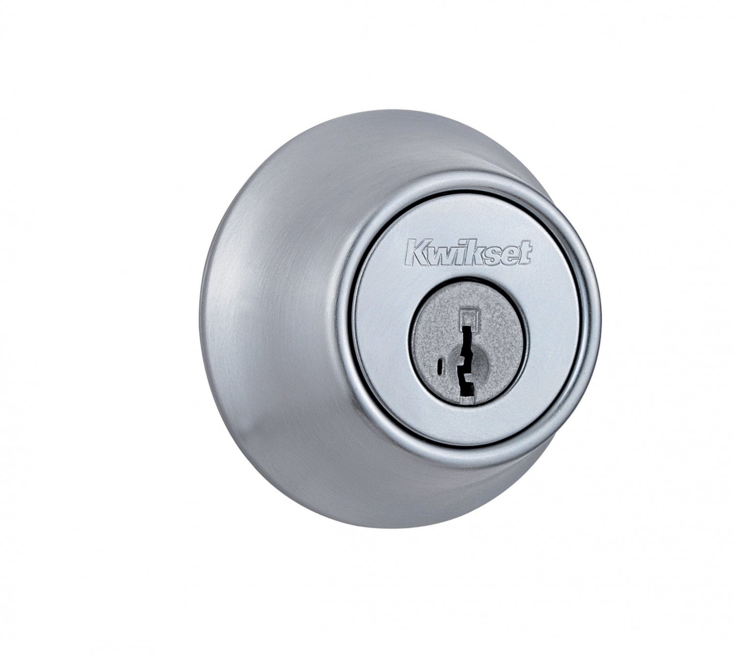 Kwikset 660 Single Cylinder Deadbolt featuring SmartKey Security in Satin Chrome