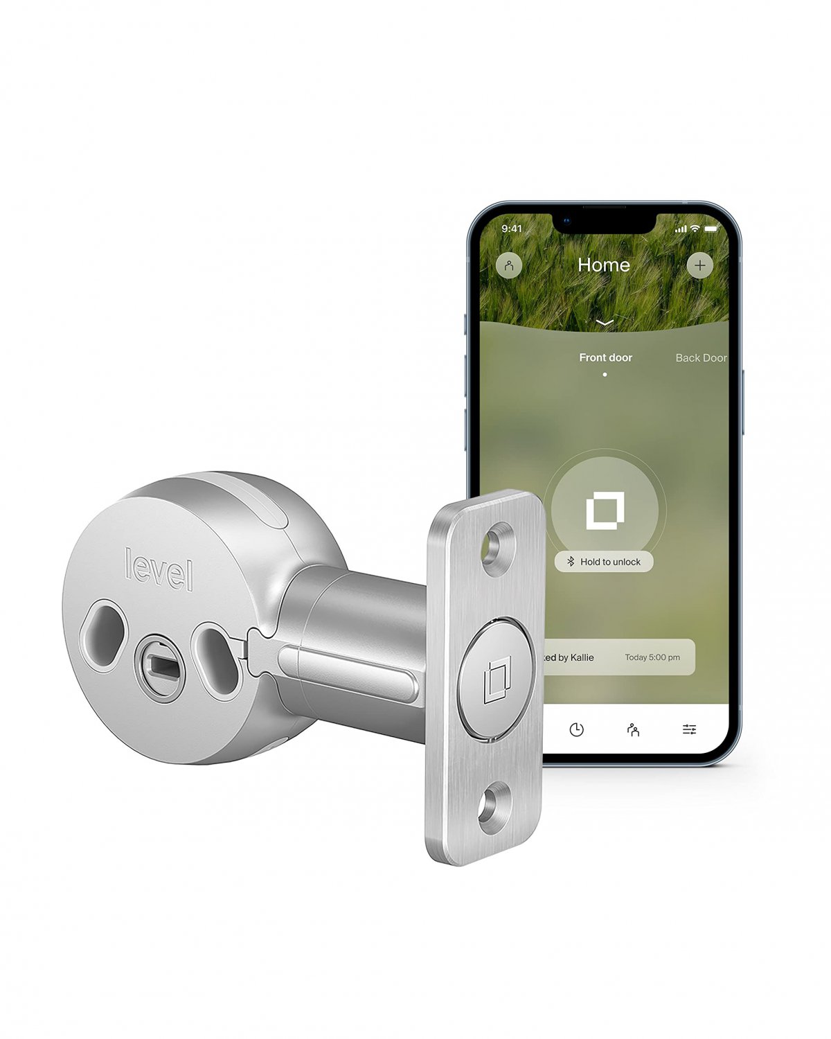 Level Bolt Smart Lock - Smart Deadbolt that Works with Your Existing Lock for Keyless Lock Entry, Ap