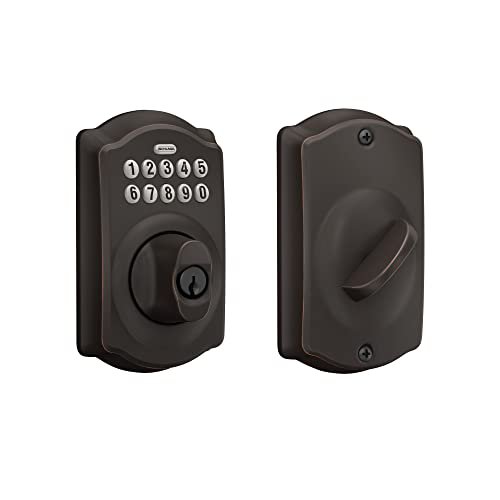 Schlage BE365 V CAM 716 Camelot Keypad Deadbolt, Electronic Keyless ...