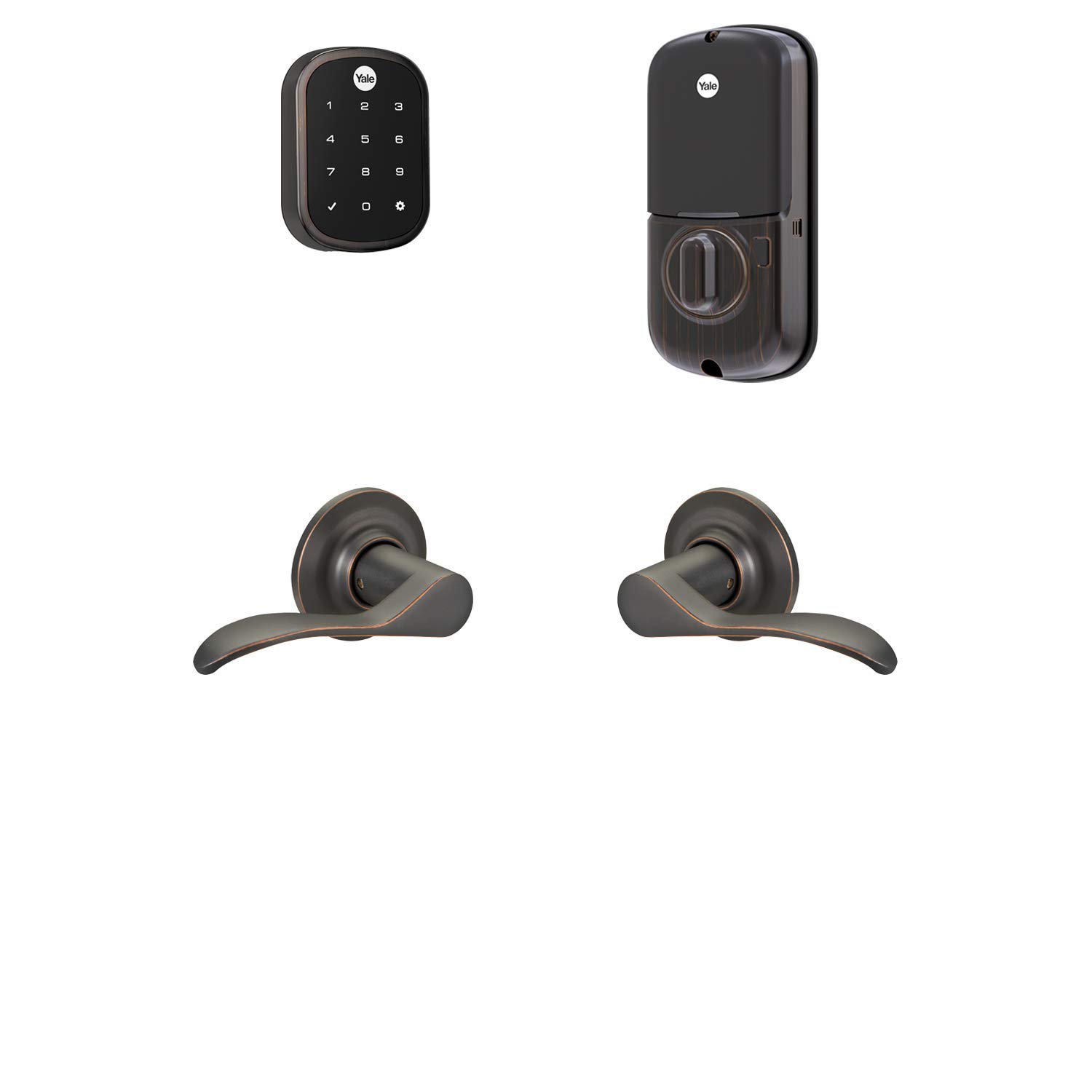 Yale Assure Lock SL, Wi-Fi Smart Lock with Norwood Lever - Works with the Yale Access App, Amazon Al