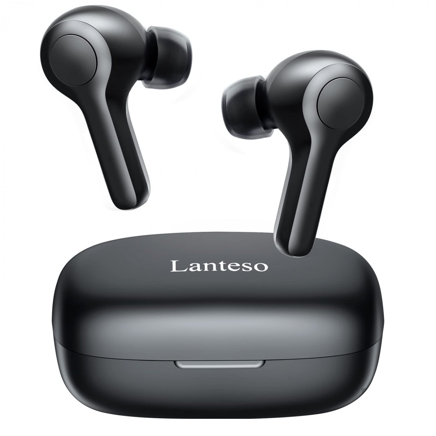 Wireless Earbuds,Lanteso Bluetooth Earbuds 50H Playtime Deep Bass Loud Sound Earphones with 4 Microp