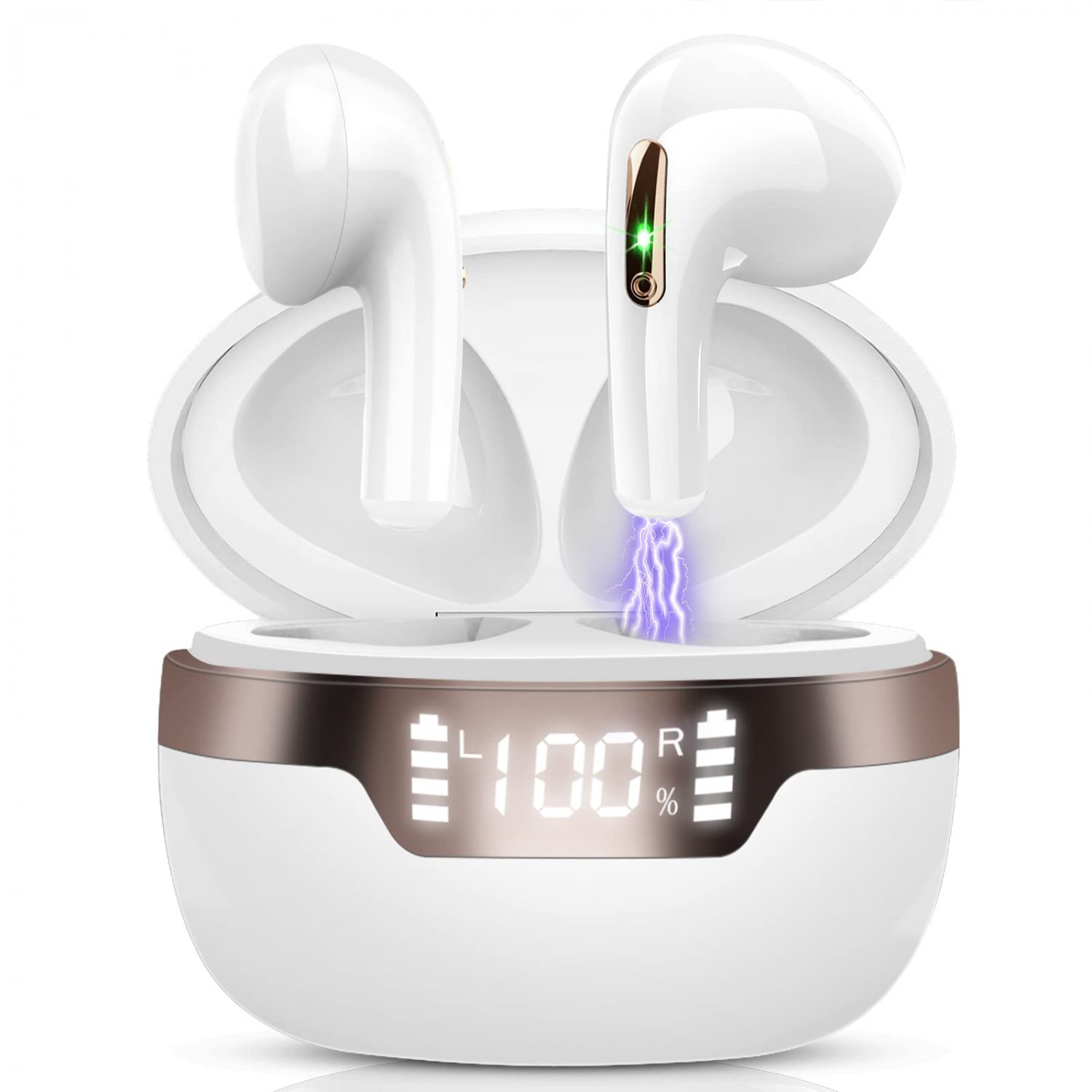 Wireless Earbud, Bluetooth 5.2 Headphones 2022 Bluetooth Earbud with HD Mic, Wireless Earphones in E