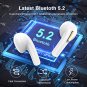 Wireless Earbud, Bluetooth 5.2 Headphones 2022 Bluetooth Earbud with HD Mic, Wireless Earphones in E