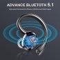 Wireless Earbud, Sport Bluetooth 5.1 Headphones with Earhooks Wireless Earphones in-Ear with Immersi