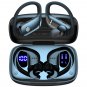 Wireless Earbuds Bluetooth Headphones 48hrs Play Back Sport Earphones with LED Display Over-Ear Buds