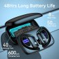 Wireless Earbuds Bluetooth Headphones 48hrs Play Back Sport Earphones with LED Display Over-Ear Buds