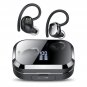 KT1 Bluetooth 5.3 Headphones, in-Ear Wireless Earbuds with Digital Display, 120 Hours of Playtime, O