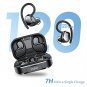 KT1 Bluetooth 5.3 Headphones, in-Ear Wireless Earbuds with Digital Display, 120 Hours of Playtime, O