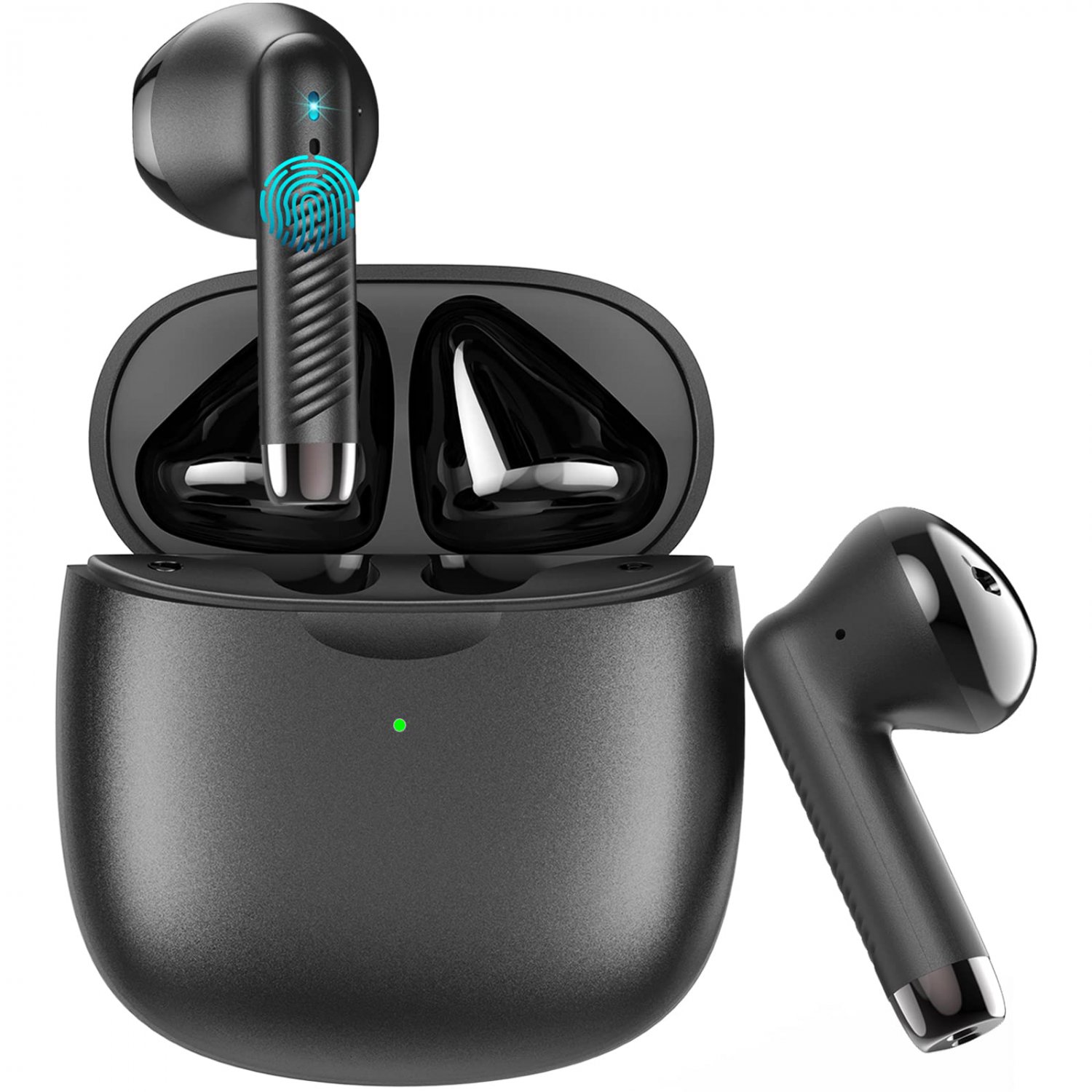 Wireless Earbud, Bluetooth 5.3 Earbud Stereo Bass, Bluetooth Headphones in Ear Noise Cancelling Mic,