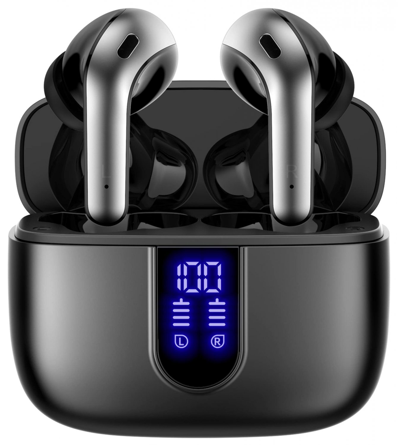 TAGRY Bluetooth Headphones True Wireless Earbuds 60H Playback LED Power Display Earphones with Wirel