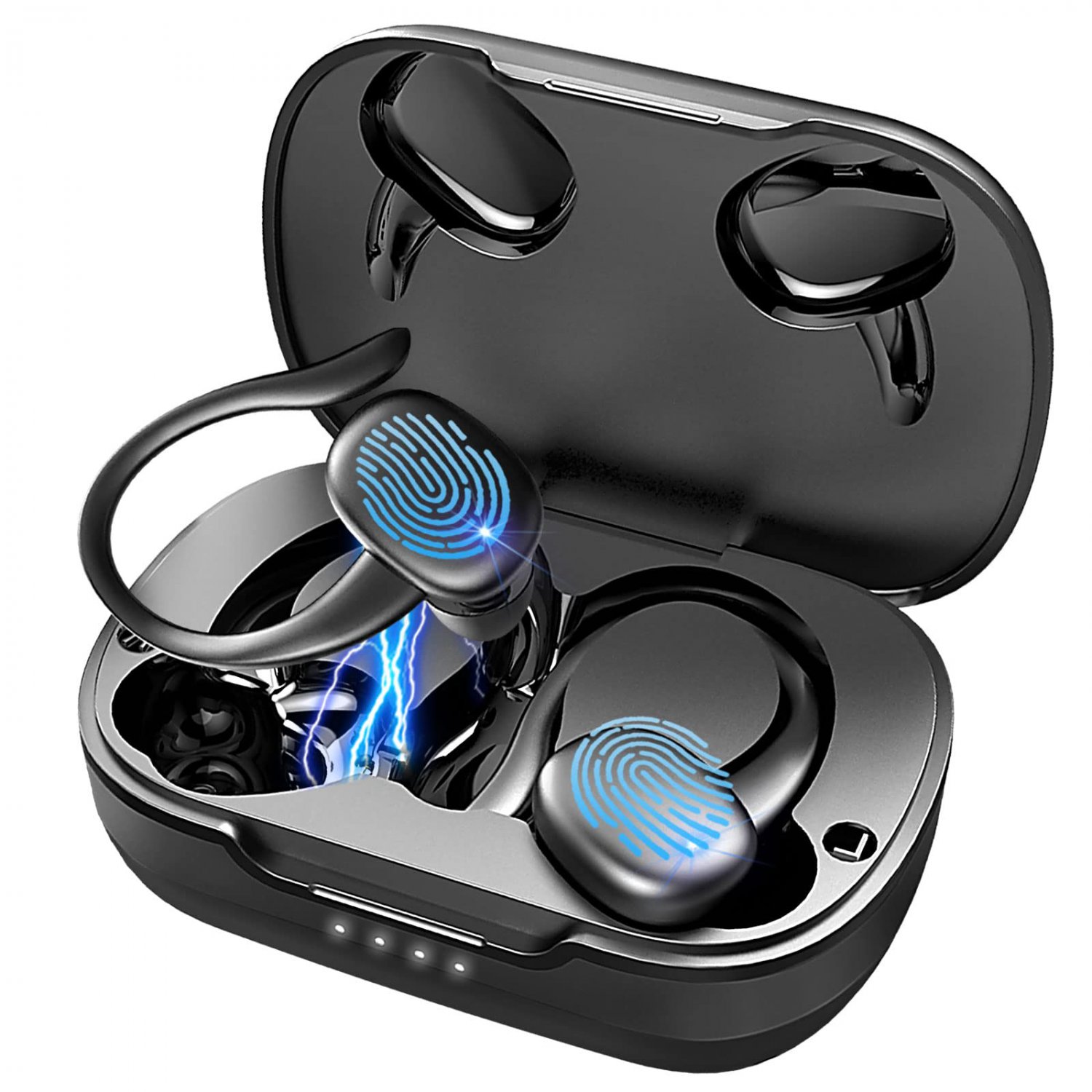 Wireless Earbud, Bluetoth 5.1 Ear Buds Sport Headphones IP7 Waterproof 30H Playtime in Ear Earhooks 