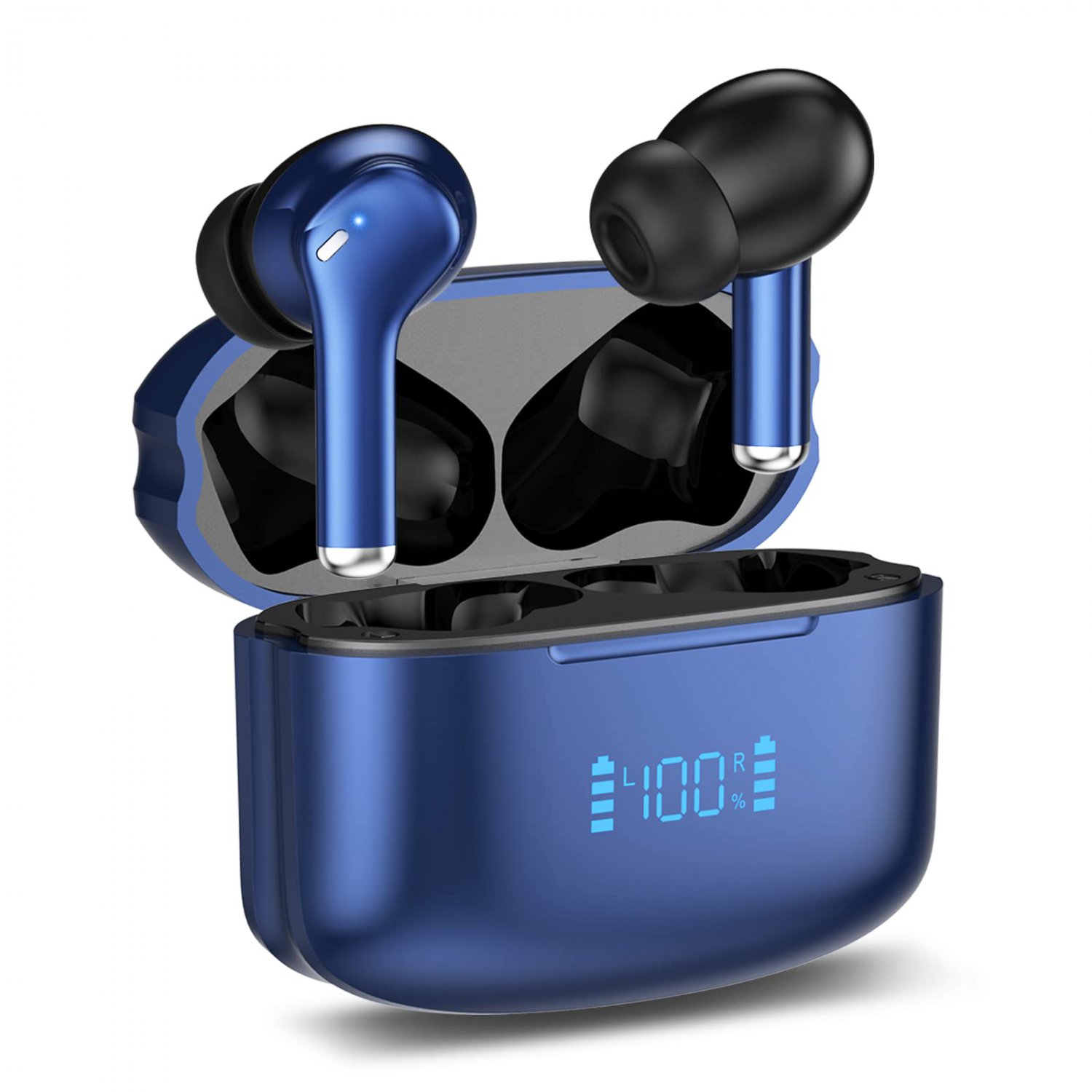 Active Noise Cancelling Wireless Earbuds,Bluetooth 5.3 Headphones with 6 Microphones,Ture Wireless i