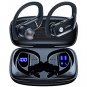 Wireless Earbuds Bluetooth Headphones 48hrs Play Back Sport Earphones with LED Display Over-Ear Buds