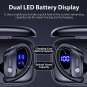 Wireless Earbuds Bluetooth Headphones 48hrs Play Back Sport Earphones with LED Display Over-Ear Buds