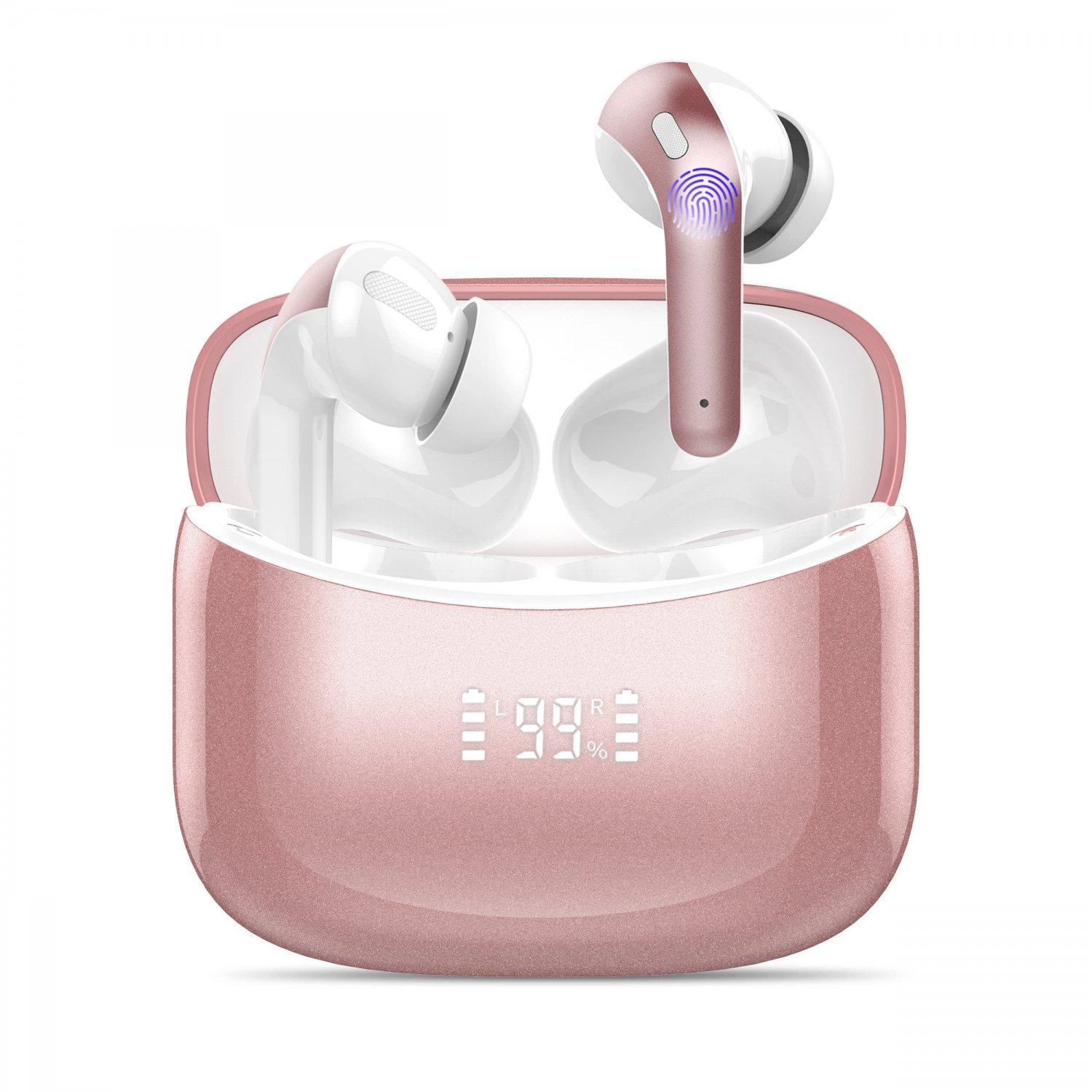 Tiksounds Wireless Earbuds, Bluetooth Headphones with Microphone, IPX7 Waterproof, 35H Playtime with