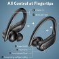 Headphones Wireless Earbuds, Bluetooth Earbuds with Earhooks 100H Playback with Charging Case and Ea