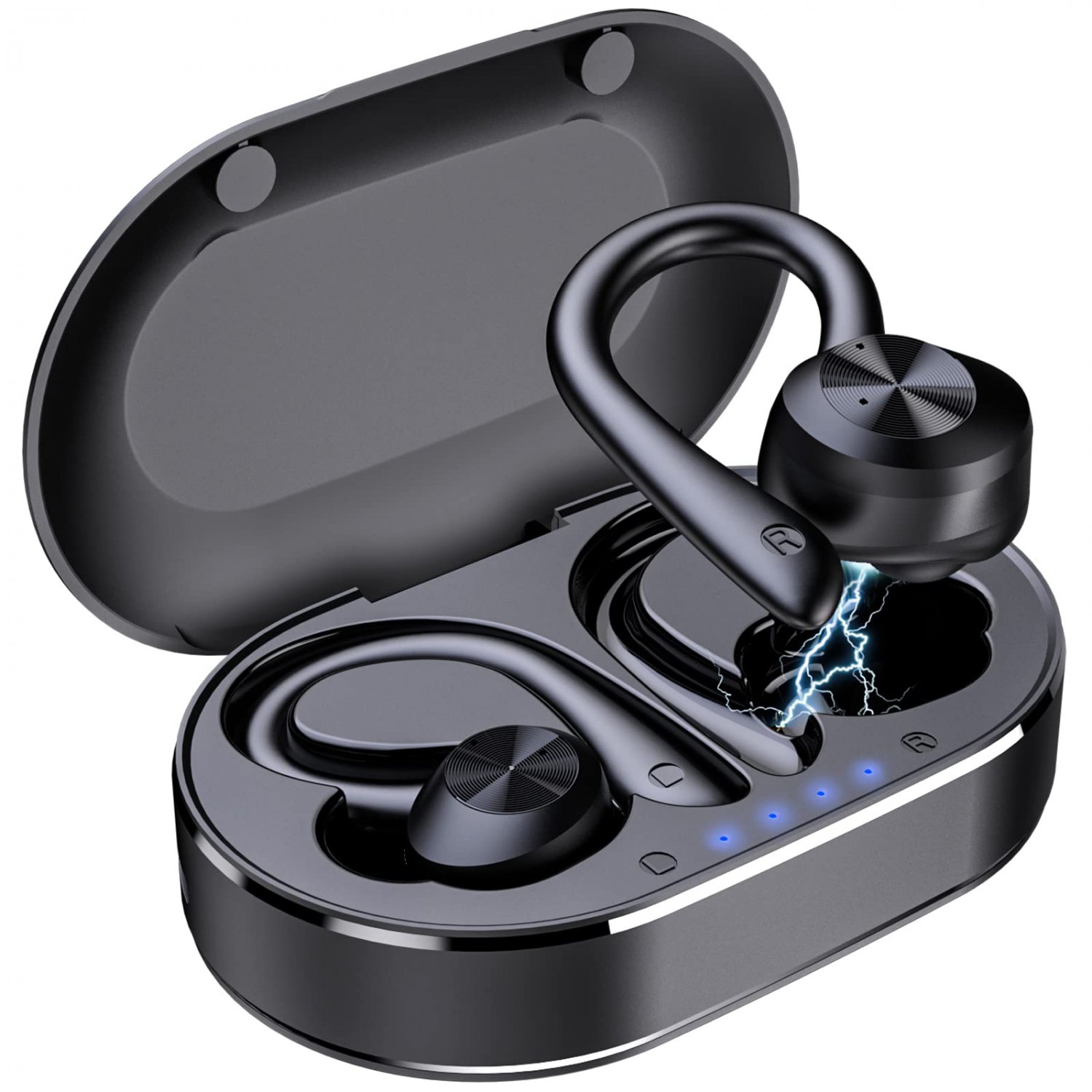 Wireless Earbuds,Sport Bluetooth 5.2 Headphones with Earhooks Wireless Earphones in-Ear,Ear Buds Wir