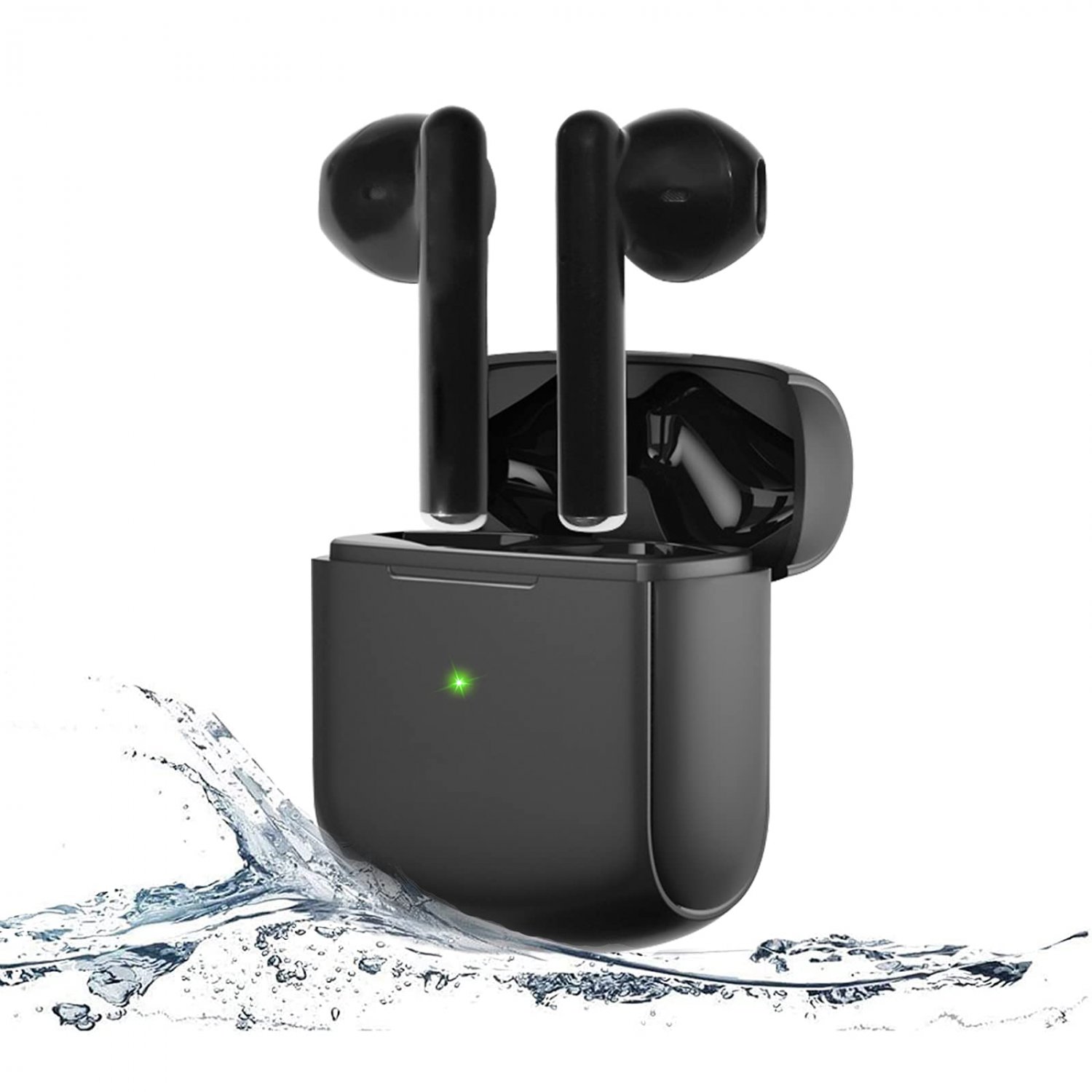 Wireless Earbuds Bluetooth Headphones, Touch Control Stereo Sound Bluetooth Earbuds with Mic, 30H Pl