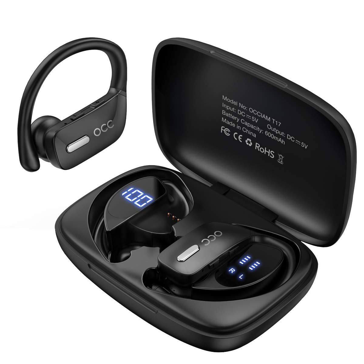 Wireless Earbuds occiam Bluetooth Headphones 48H Play Back Earphones in Ear Waterproof with Micropho