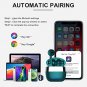 Wireless Earbuds, Bluetooth 5.2 ENC Noise Cancelling Deep Bass in-Ear Stereo Earphones, IPX6 Waterpr