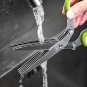 Herb Scissors, X-Chef Multipurpose 5 Blade Kitchen Herb Shears Herb Cutter with Safety Cover and Cle
