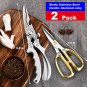 Kitchen Scissors Heavy Duty 2 Pack,Kitchen Shears Heavy Duty,Poultry Shears Heavy Duty,Meat Scissors