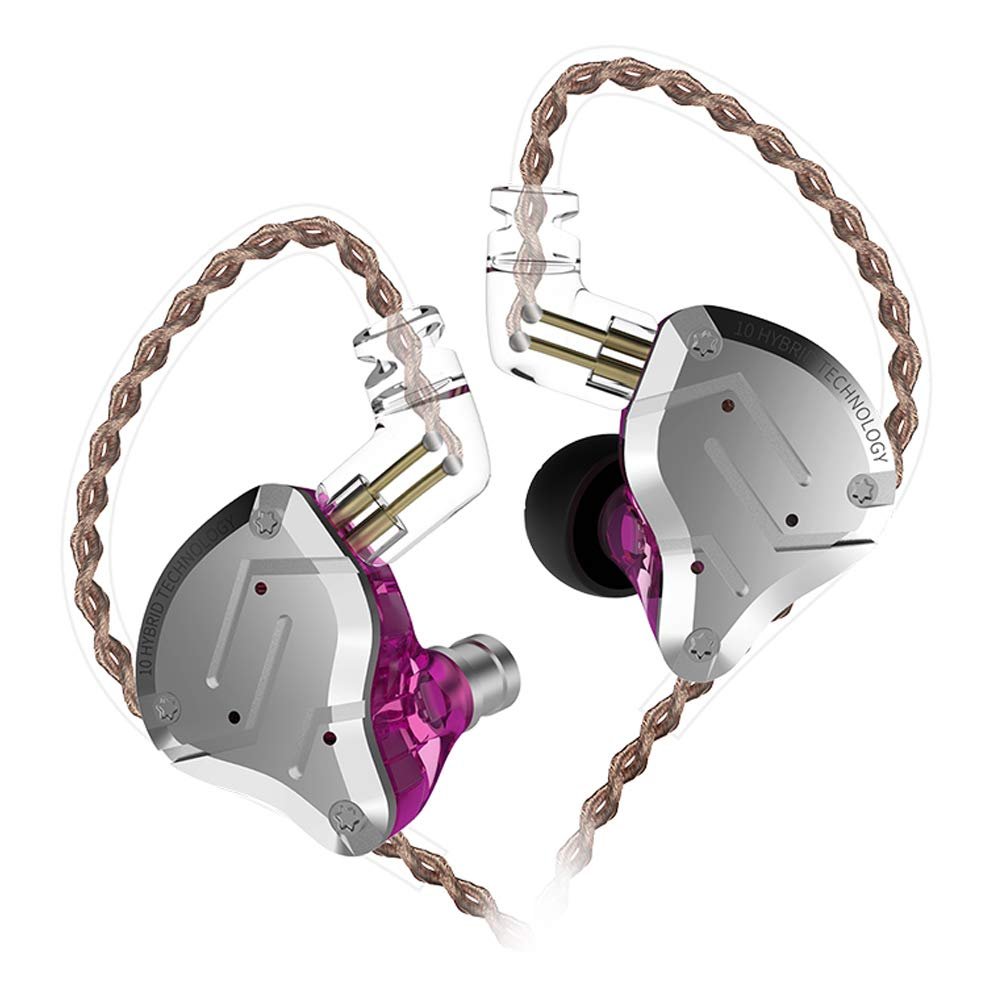 KZ ZS10 Pro Earbuds Headphone, KZ in Ear Monitor IEM HiFi Earphone with 5 Driver 4BA 1DD with Detach